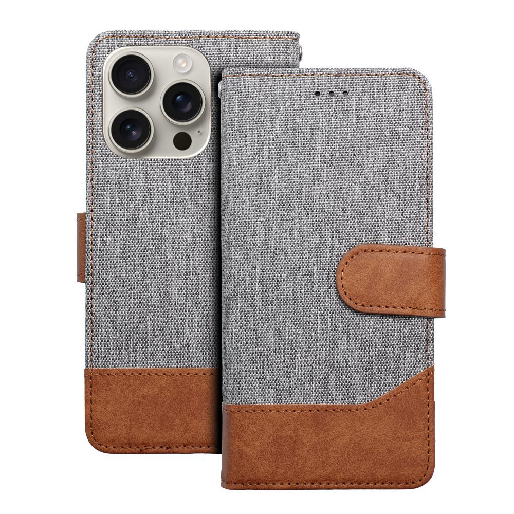 Pokrowiec JEANS Book szary Apple iPhone 8 / 5 Pokrowiec JEANS Book szary Apple iPhone 8 / 5