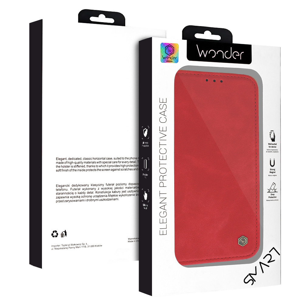 Pokrowiec Kabura Wonder Smart czerwony Xiaomi Redmi Note 13 / 8