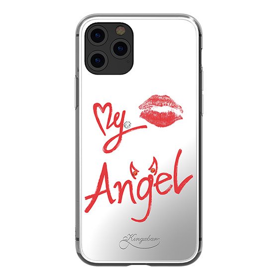 Pokrowiec Kingxbar Angel lustrzany z krysztaami Swarovskiego przeroczysty Apple iPhone 11 Pro Max