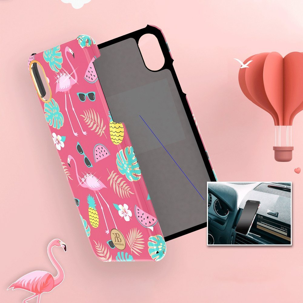 Pokrowiec Kingxbar Blossom z kryszta�ami Swarovskiego bia�y Apple iPhone XS Max / 4