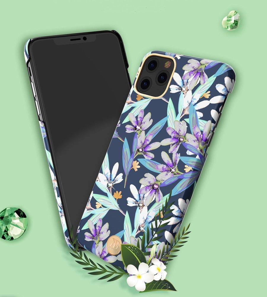 Pokrowiec Kingxbar Blossom z kryształami Swarovskiego wzór Gardenia Apple iPhone 11 / 11 Pokrowiec Kingxbar Blossom z kryształami Swarovskiego wzór Gardenia Apple iPhone 11 / 11