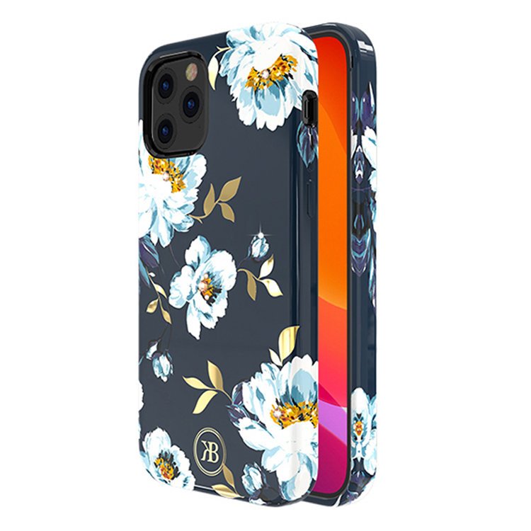 Pokrowiec Kingxbar Blossom z kryształami Swarovskiego wzór Gardenia Apple iPhone 12 / 2 Pokrowiec Kingxbar Blossom z kryształami Swarovskiego wzór Gardenia Apple iPhone 12 / 2