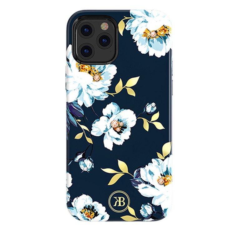 Pokrowiec Kingxbar Blossom z kryształami Swarovskiego wzór Gardenia Apple iPhone 12 Pro Max Pokrowiec Kingxbar Blossom z kryształami Swarovskiego wzór Gardenia Apple iPhone 12 Pro Max