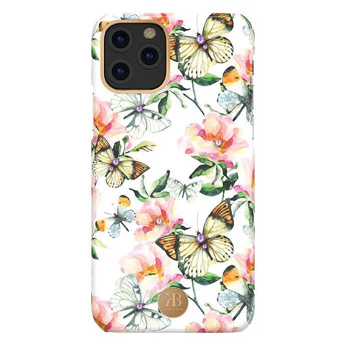 Pokrowiec Kingxbar Blossom z kryształami Swarovskiego wzór Peach Flower Apple iPhone 11 Pro Max Pokrowiec Kingxbar Blossom z kryształami Swarovskiego wzór Peach Flower Apple iPhone 11 Pro Max