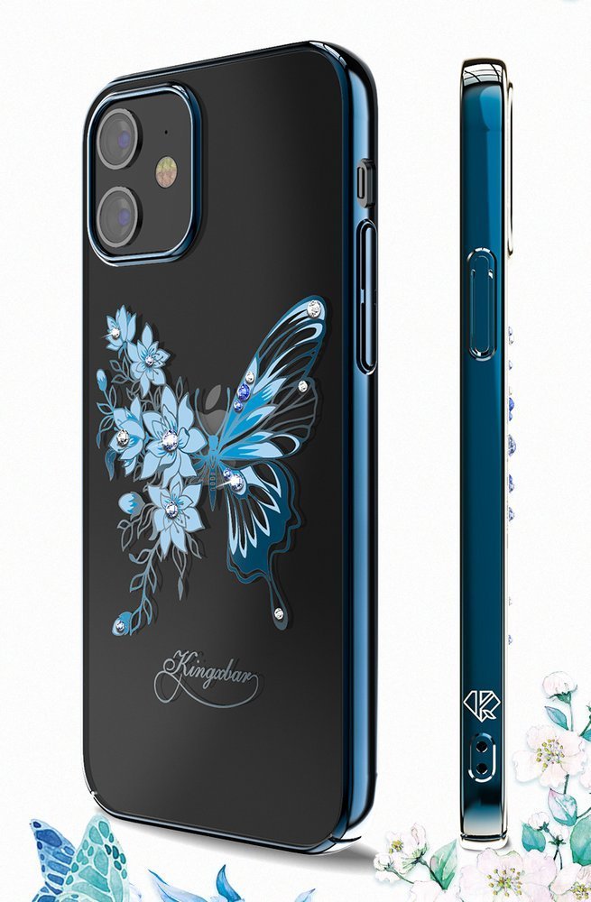 Pokrowiec Kingxbar Butterfly Series z kryształami Swarovskiego różowy Apple iPhone 12 Pro Max / 7 Pokrowiec Kingxbar Butterfly Series z kryształami Swarovskiego różowy Apple iPhone 12 Pro Max / 7