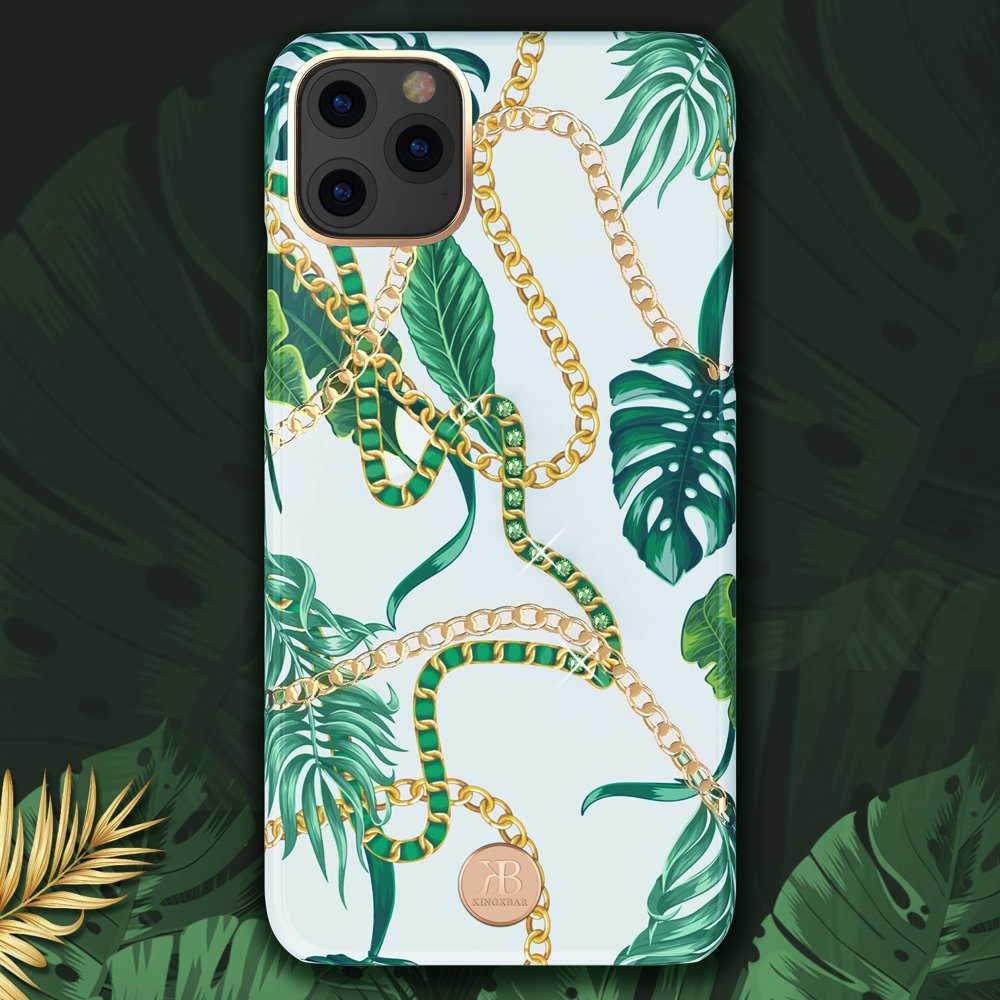 Pokrowiec Kingxbar Luxury Series z kryształami Swarovskiego zielony Apple iPhone 11 Pro / 3 Pokrowiec Kingxbar Luxury Series z kryształami Swarovskiego zielony Apple iPhone 11 Pro / 3