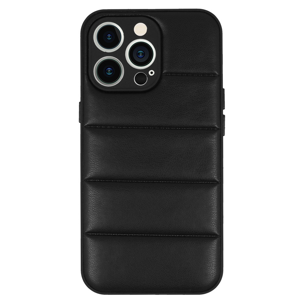 Pokrowiec Leather 3D Case wz�r 2 czarny Apple iPhone 14 Pro / 2