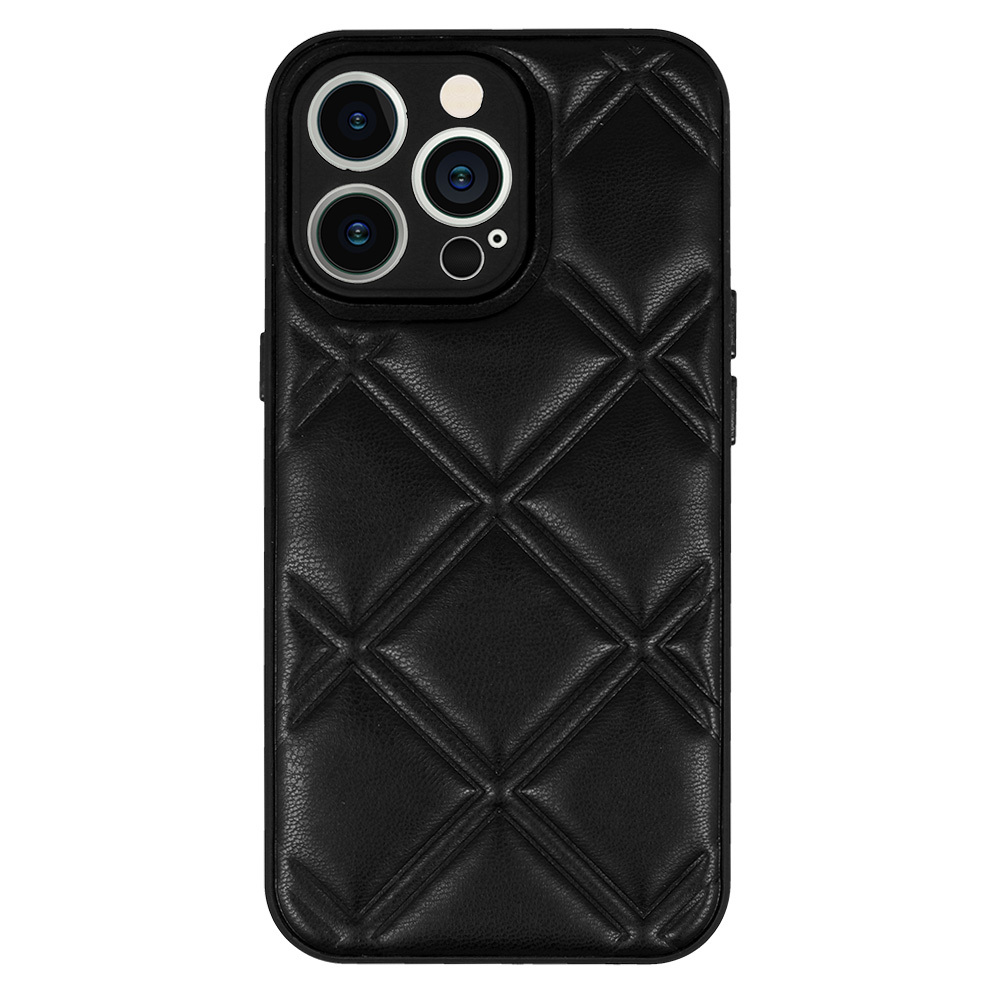 Pokrowiec Leather 3D Case wzr 3 czarny Apple iPhone 12 Pro / 2