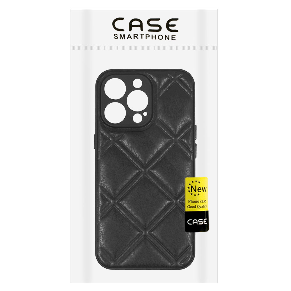 Pokrowiec Leather 3D Case wzr 3 czarny Samsung Galaxy A04 / 6