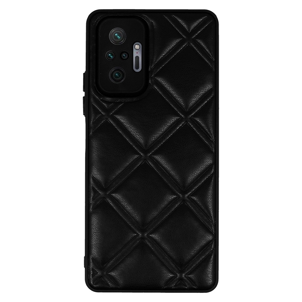 Pokrowiec Leather 3D Case wz�r 3 czarny Xiaomi Redmi Note 10 Pro Max / 2