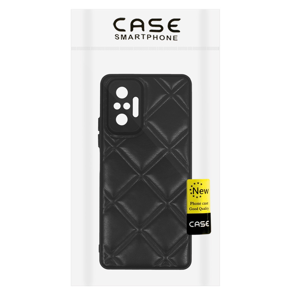 Pokrowiec Leather 3D Case wz�r 3 czarny Xiaomi Redmi Note 10 Pro Max / 7