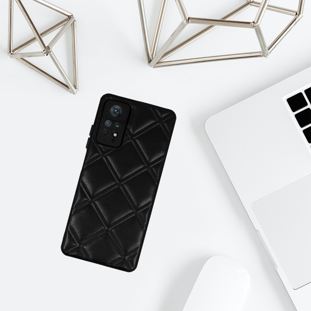 Pokrowiec Leather 3D Case wz�r 3 czarny Xiaomi Redmi Note 11 Pro 5G / 6