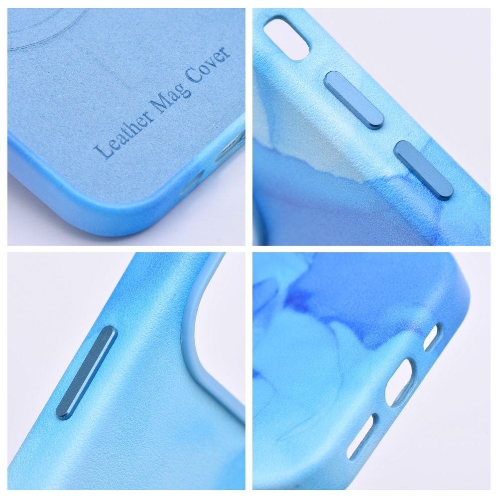 Pokrowiec Leather Mag Cover MagSafe wzr blue splash Apple iPhone 11 / 8