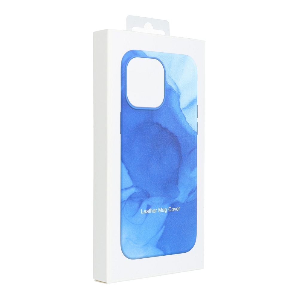 Pokrowiec Leather Mag Cover MagSafe wz�r blue splash Apple iPhone 13 Pro Max / 8
