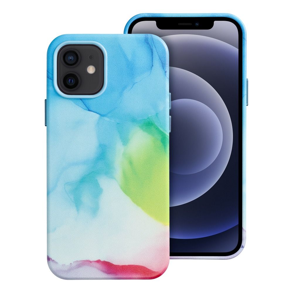 Pokrowiec Leather Mag Cover MagSafe wz�r color splash Apple iPhone 12