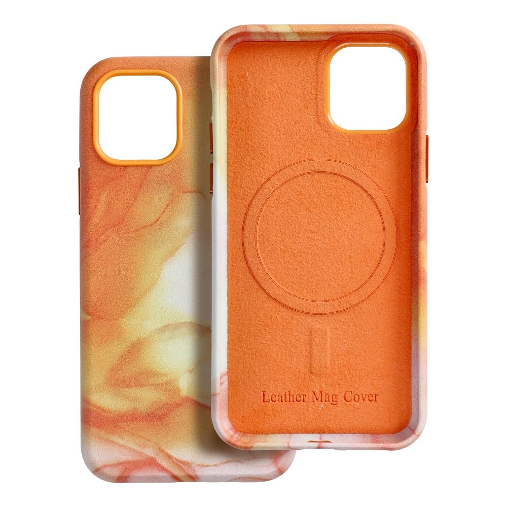 Pokrowiec Leather Mag Cover MagSafe wzór orange splash Apple iPhone 11 Pro / 7 Pokrowiec Leather Mag Cover MagSafe wzór orange splash Apple iPhone 11 Pro / 7