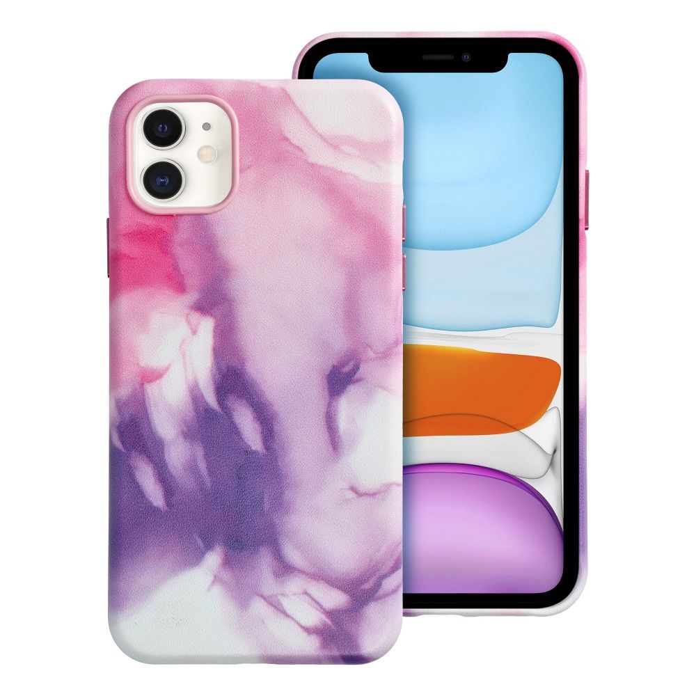 Pokrowiec Leather Mag Cover MagSafe wzór purple splash Apple iPhone 11 Pokrowiec Leather Mag Cover MagSafe wzór purple splash Apple iPhone 11