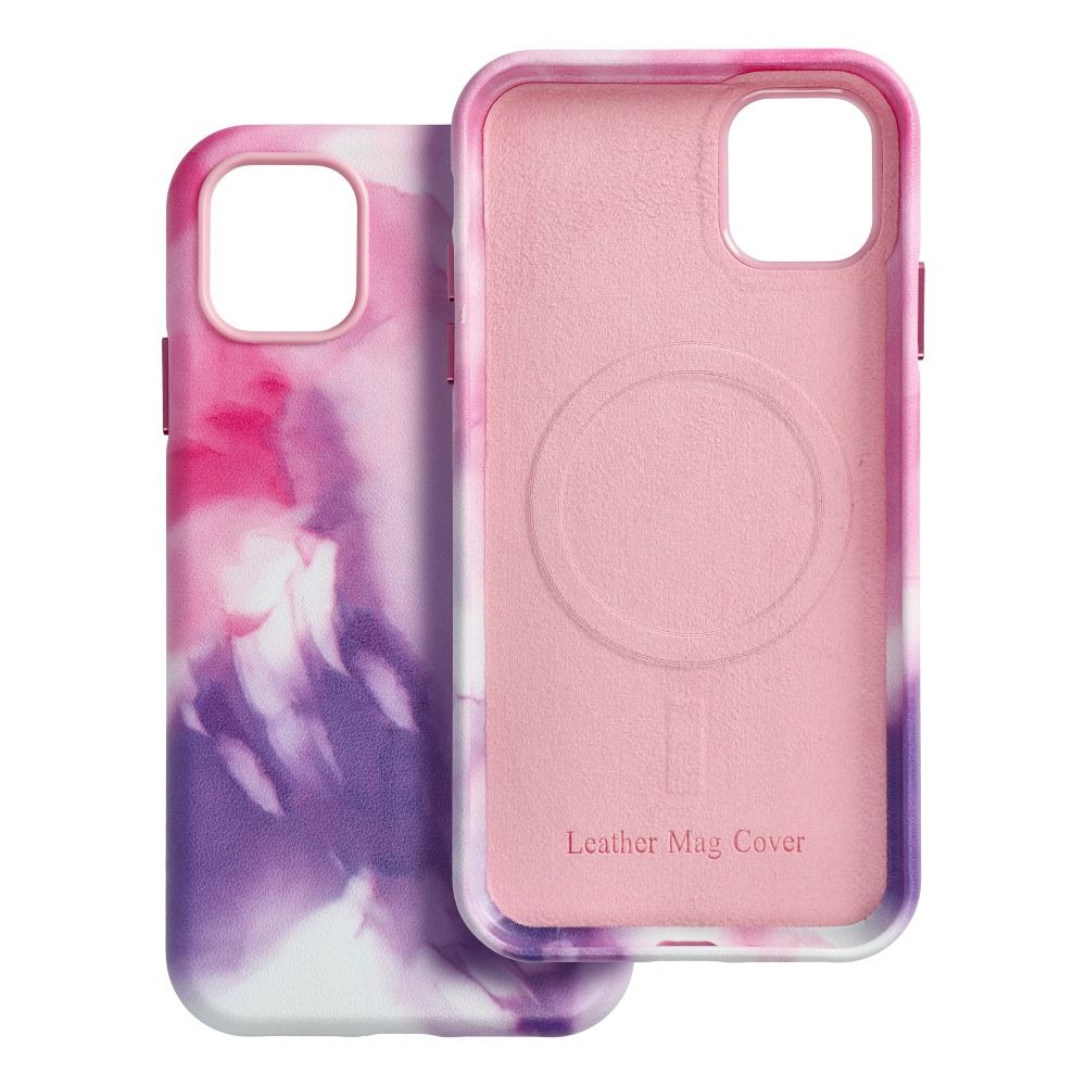 Pokrowiec Leather Mag Cover MagSafe wzr purple splash Apple iPhone 11 / 7