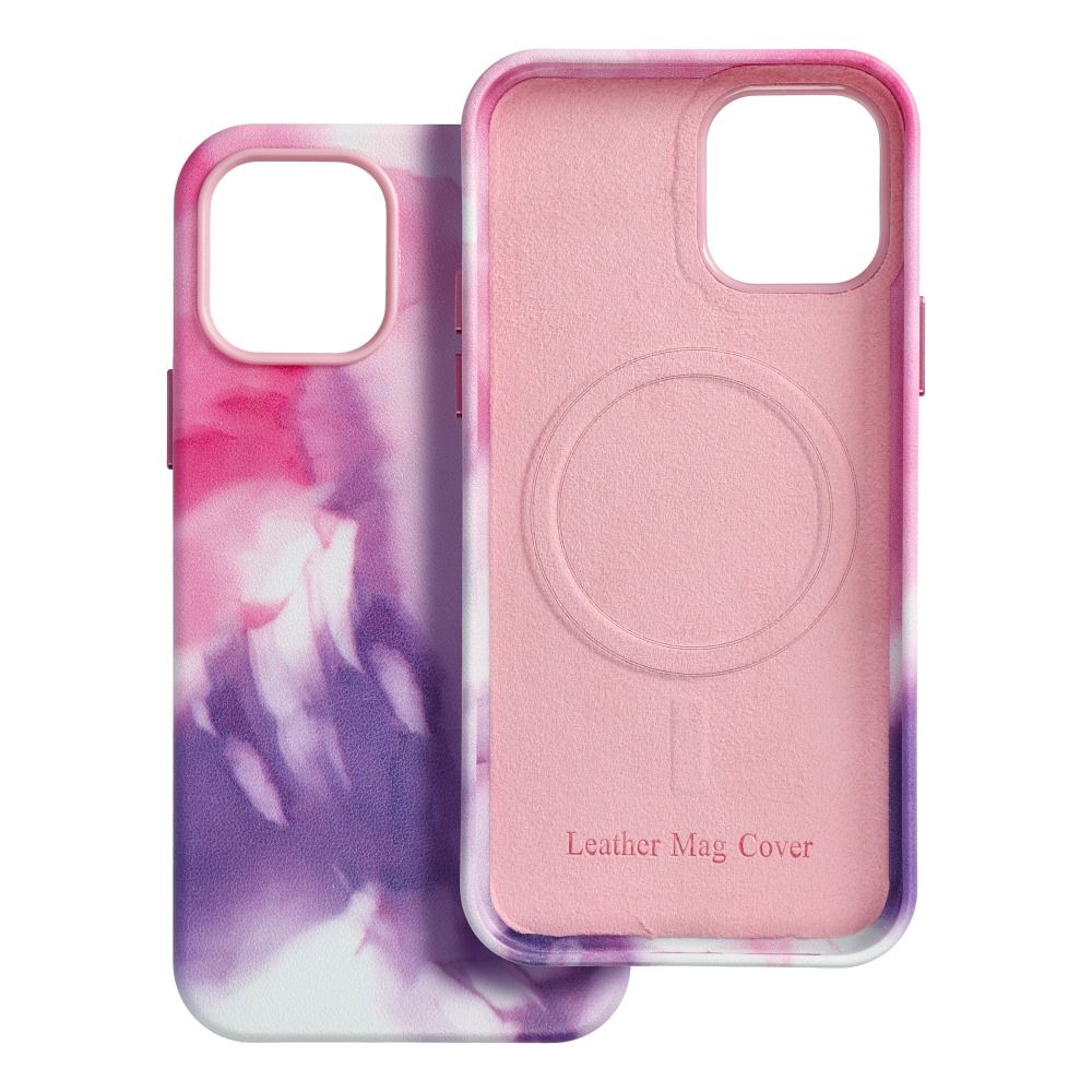 Pokrowiec Leather Mag Cover MagSafe wzr purple splash Apple iPhone 12 / 7
