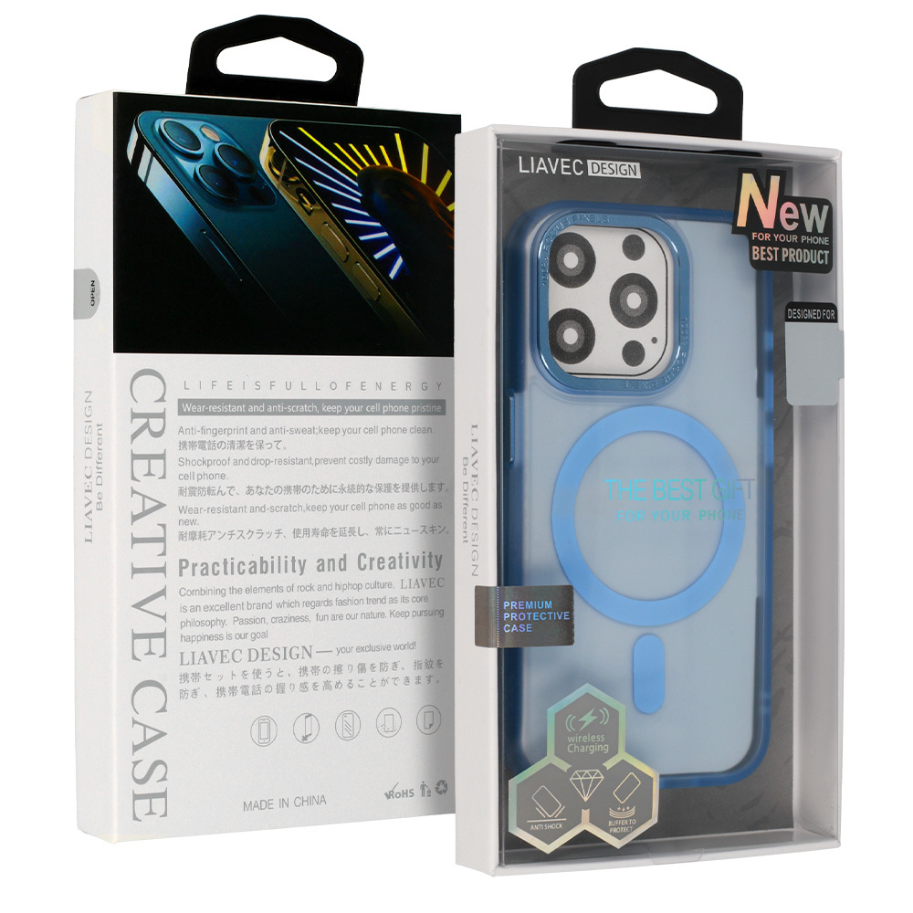 Pokrowiec Liavec AG Magsafe Case jasnoniebieski Apple iPhone 15 Pro