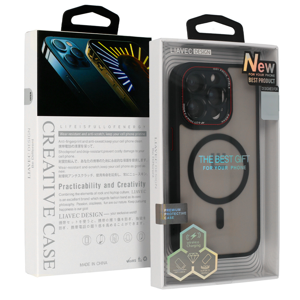 Pokrowiec Liavec LK Magsafe Case czarny Apple iPhone 15 Pokrowiec Liavec LK Magsafe Case czarny Apple iPhone 15
