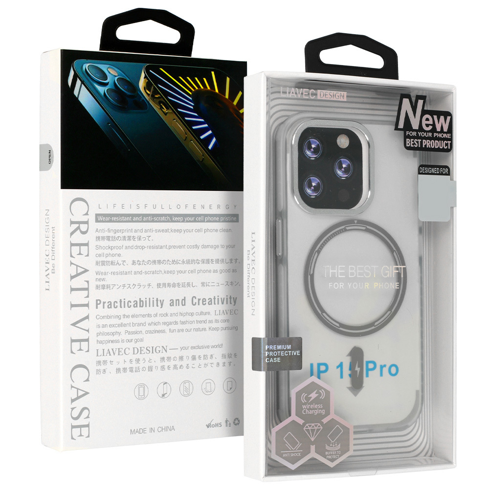 Pokrowiec Liavec Smooth Feeling Magsafe Case bia�y Apple iPhone 15 Plus