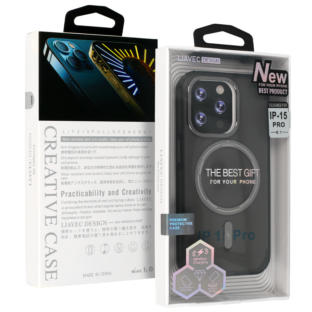 Pokrowiec Liavec Smooth Feeling Magsafe Case czarny Apple iPhone 14 Pokrowiec Liavec Smooth Feeling Magsafe Case czarny Apple iPhone 14