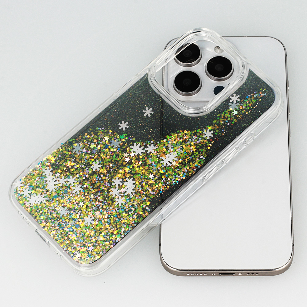 Pokrowiec Liavec Snowflake Series Case czarny Apple iPhone 15 Plus / 5