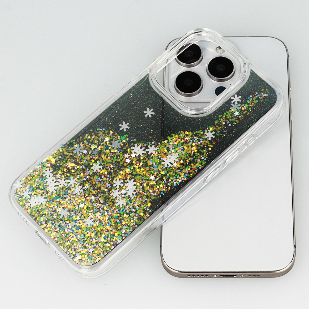 Pokrowiec Liavec Snowflake Series Case czarny Apple iPhone 15 Pro / 5