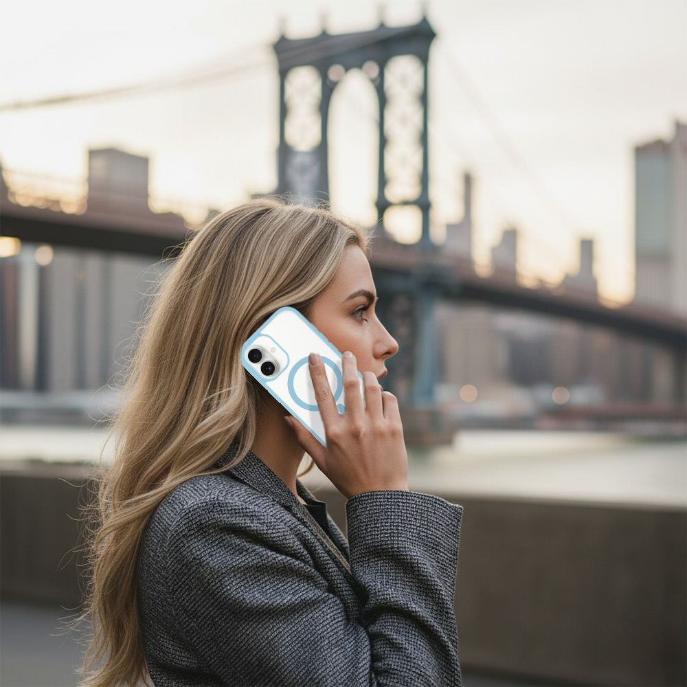 Pokrowiec Liavec Soft Case MagSafe do niebieski Apple iPhone 17 / 6