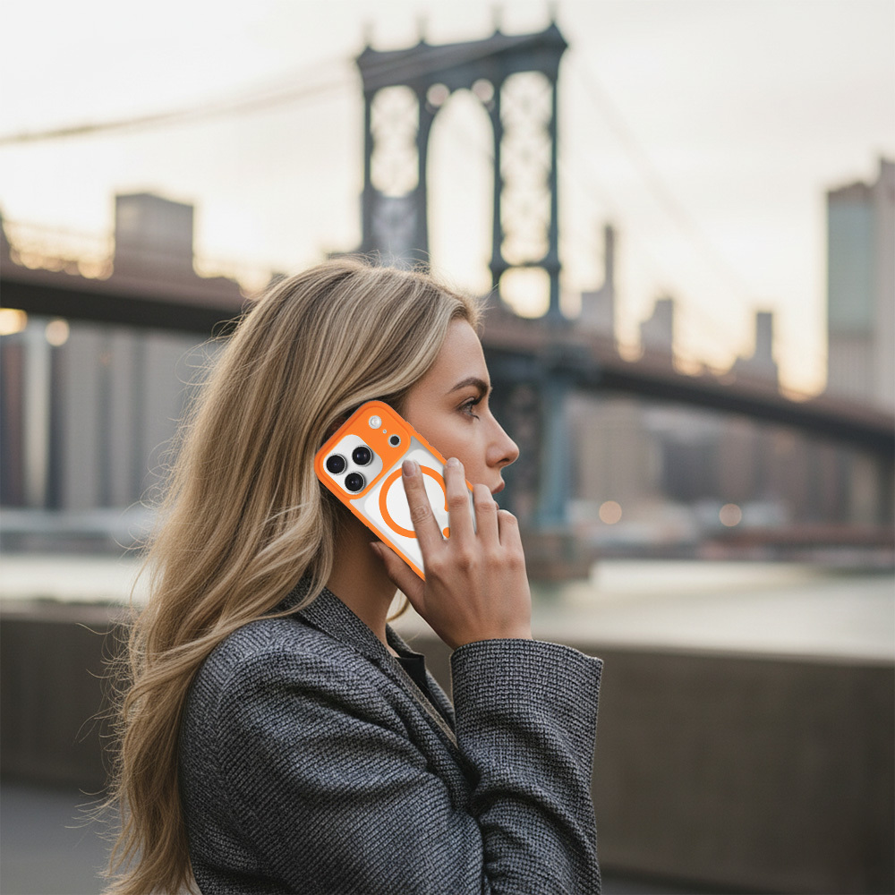 Pokrowiec Liavec Soft Case MagSafe do pomara�czowy Apple iPhone 17 Pro / 5