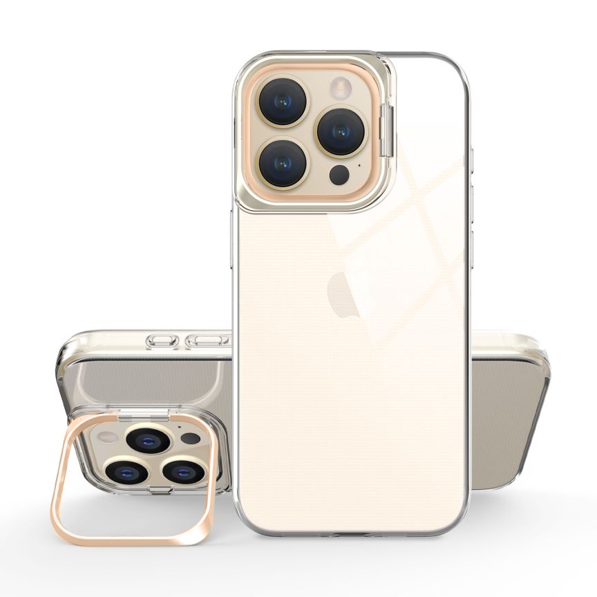 Pokrowiec Liavec Transparent TPU Case z�oty Apple iPhone 15 Pro / 2