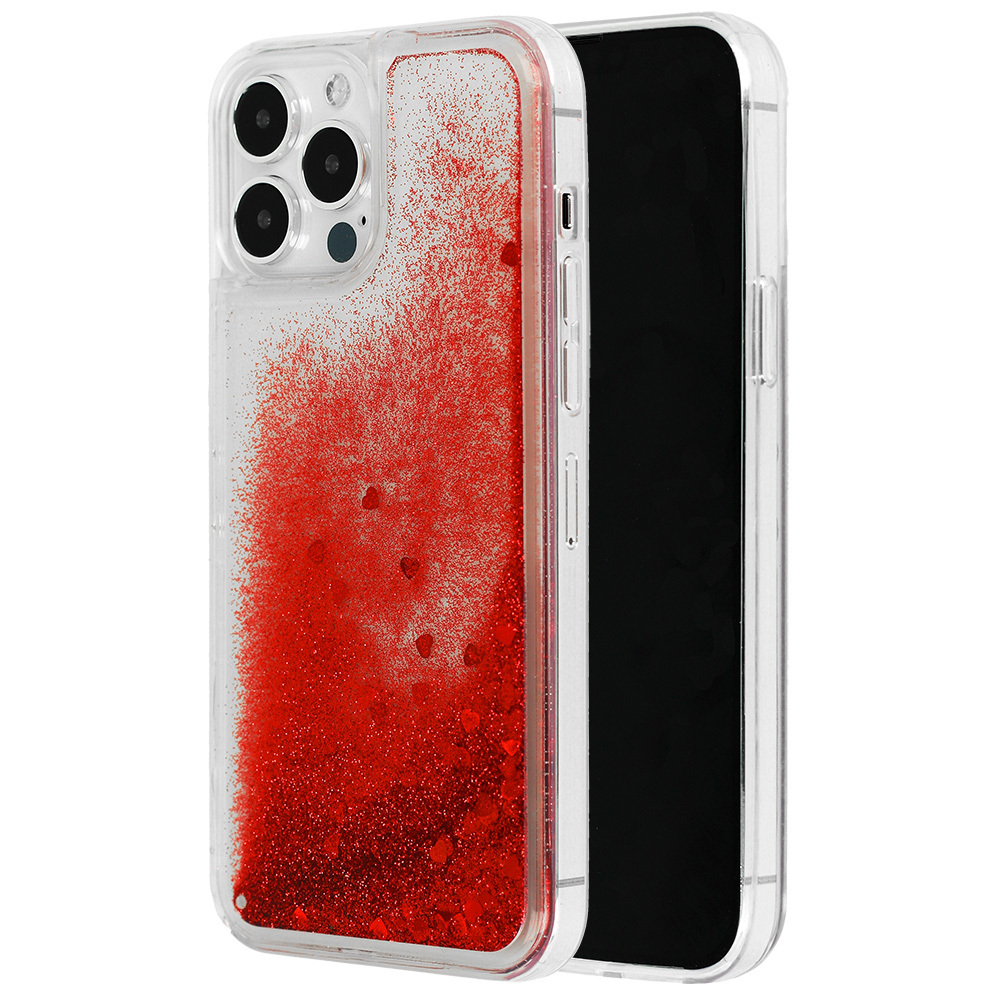 Pokrowiec Liquid Heart Case czerwony Apple iPhone 13 Mini