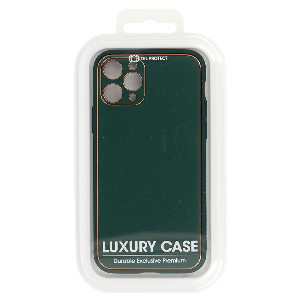 Pokrowiec Luxury Case ciemnozielony Samsung Galaxy A51 / 3