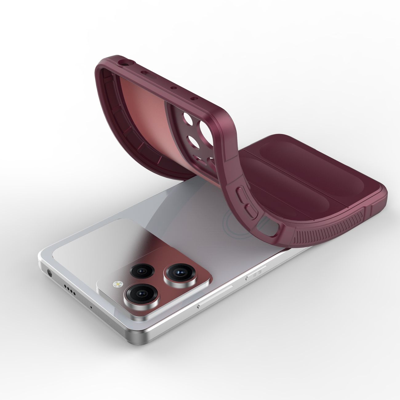 Pokrowiec Magic Shield Case burgundowy Xiaomi Poco X5 Pro 5G / 9