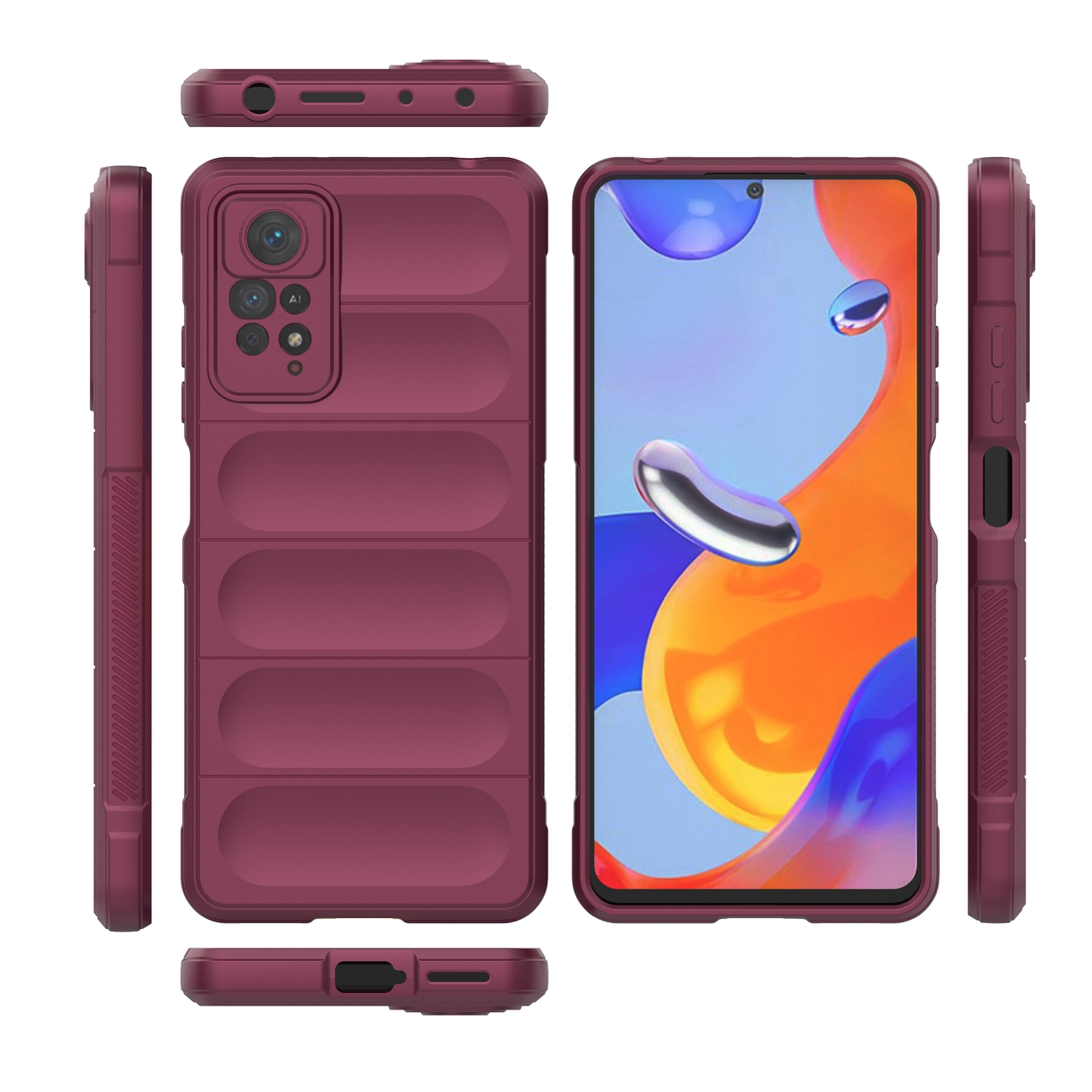 Pokrowiec Magic Shield Case burgundowy Xiaomi Redmi Note 11 Pro / 7
