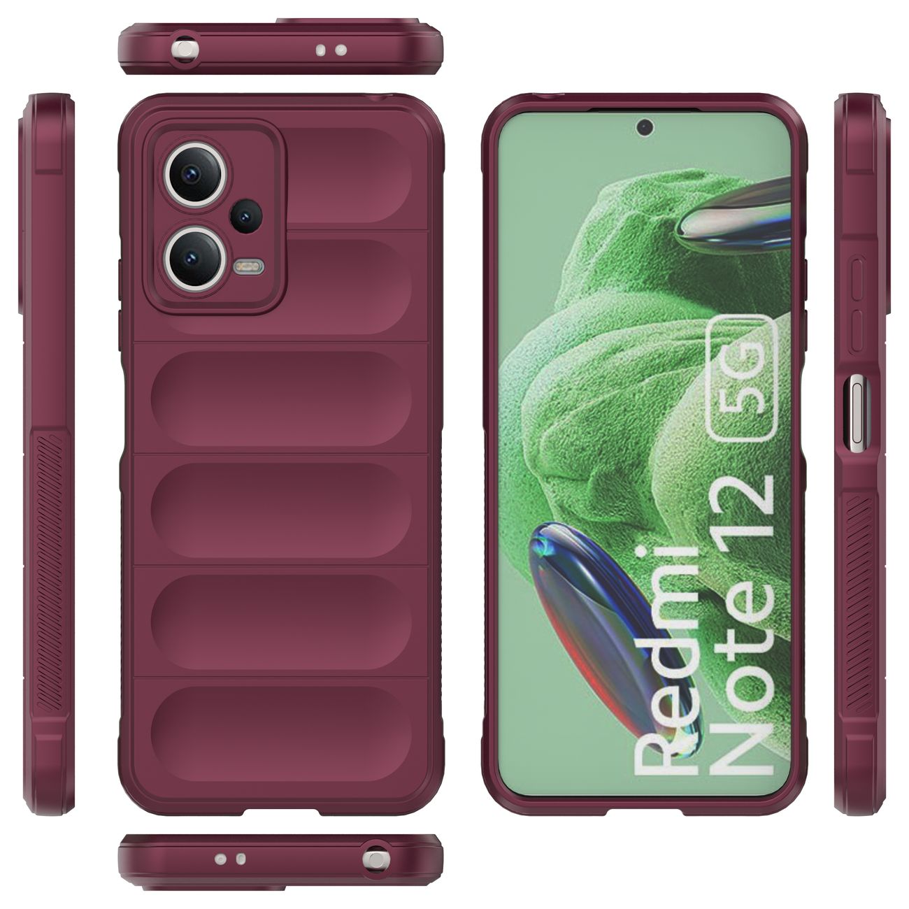Pokrowiec Magic Shield Case burgundowy Xiaomi Redmi Note 12 5G / 2 Pokrowiec Magic Shield Case burgundowy Xiaomi Redmi Note 12 5G / 2