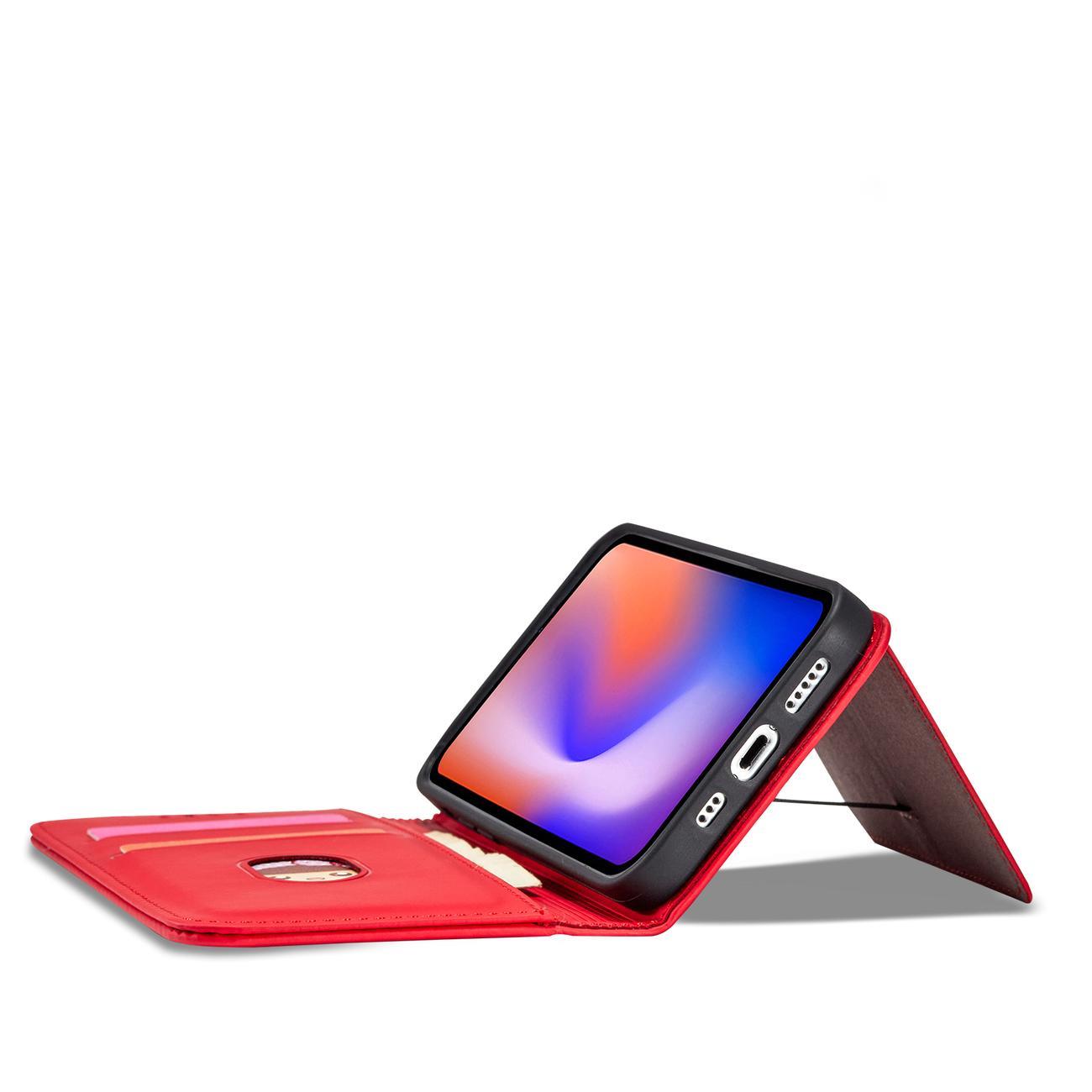 Pokrowiec Magnet Card Case czerwony Apple iPhone 12 / 10