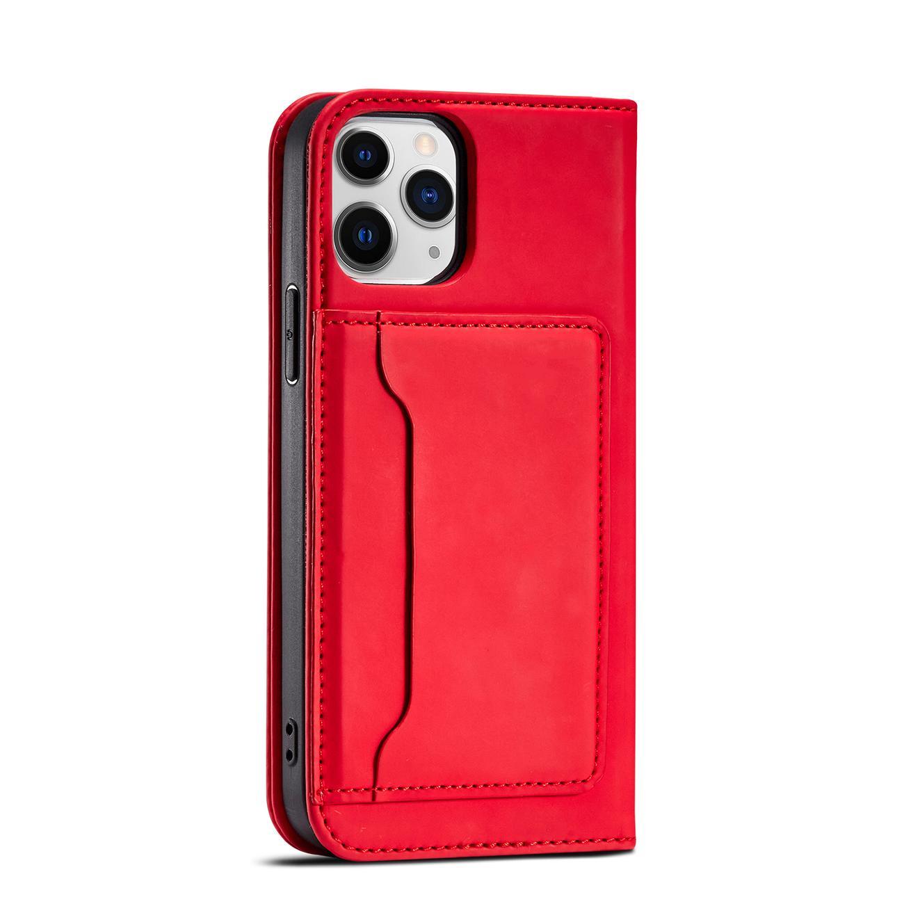 Pokrowiec Magnet Card Case czerwony Apple iPhone 12 / 6