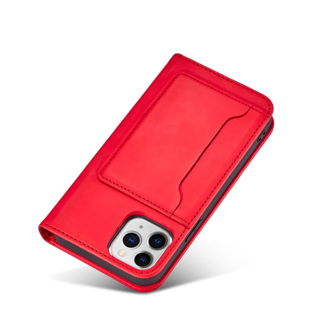 Pokrowiec Magnet Card Case czerwony Apple iPhone 12 / 7