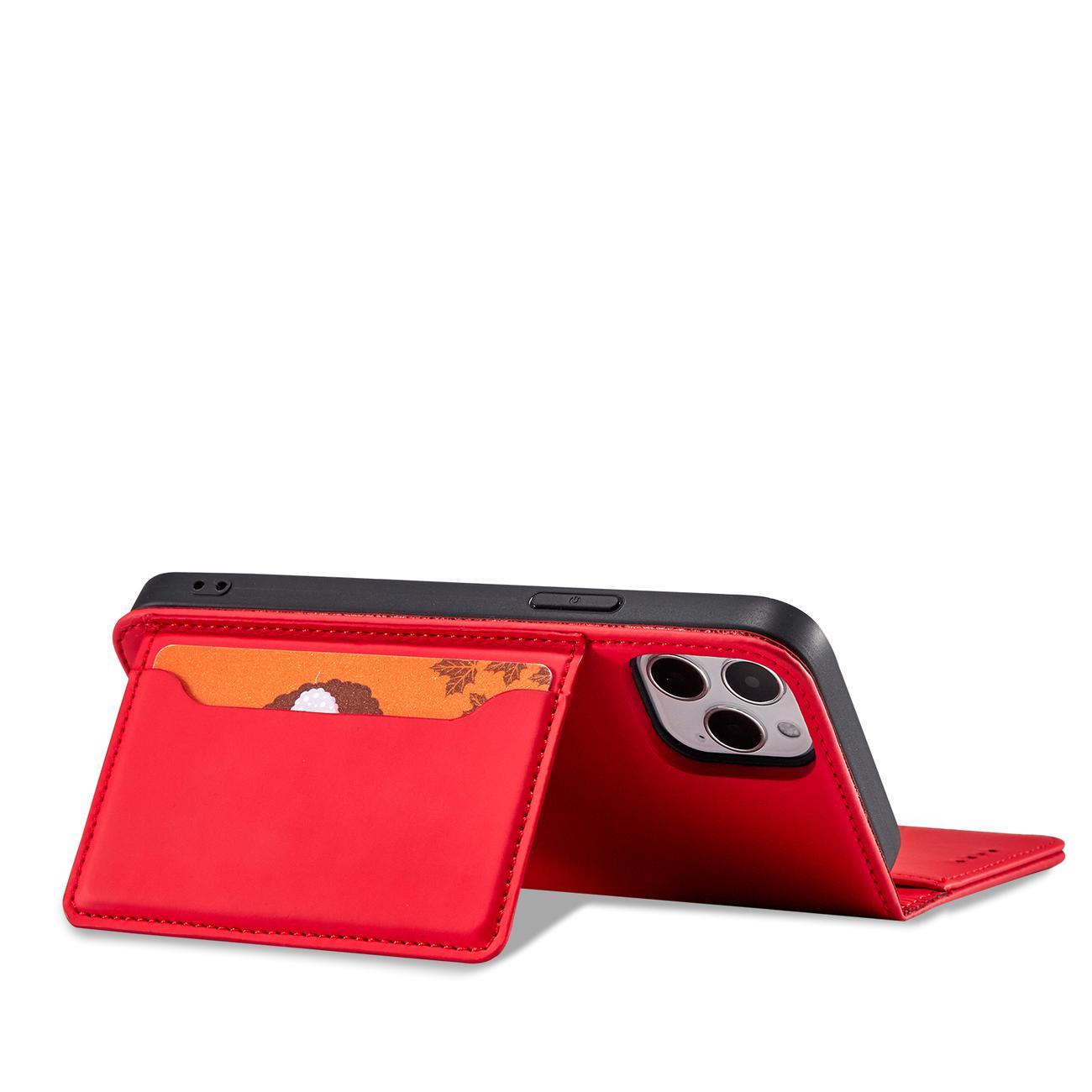Pokrowiec Magnet Card Case czerwony Apple iPhone 12 / 9