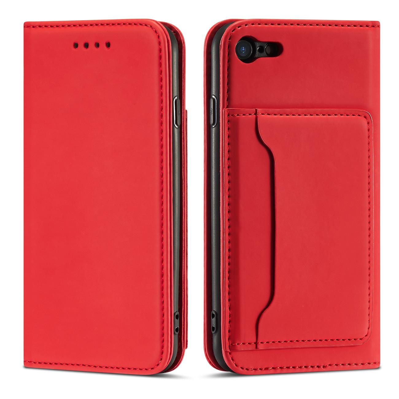Pokrowiec Magnet Card Case czerwony Apple iPhone 8
