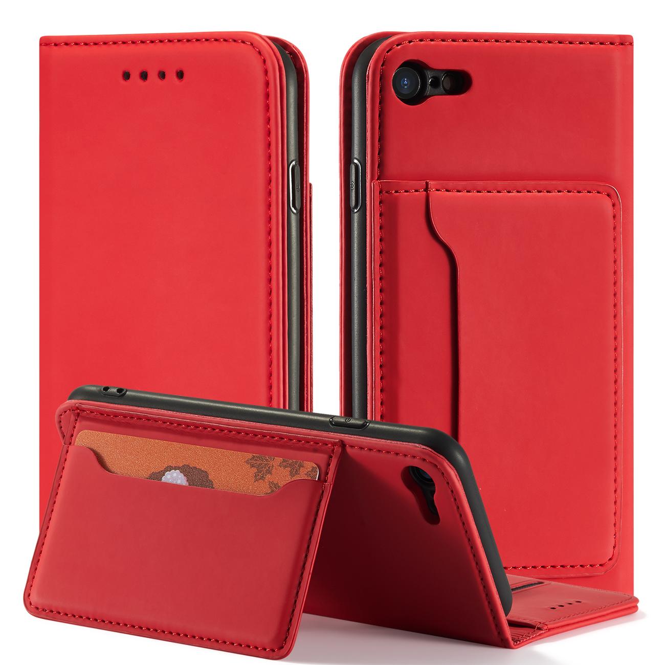 Pokrowiec Magnet Card Case czerwony Apple iPhone 8 / 2