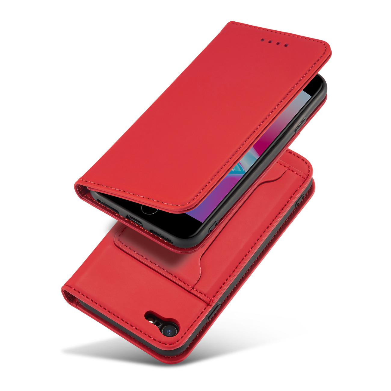 Pokrowiec Magnet Card Case czerwony Apple iPhone 8 / 5