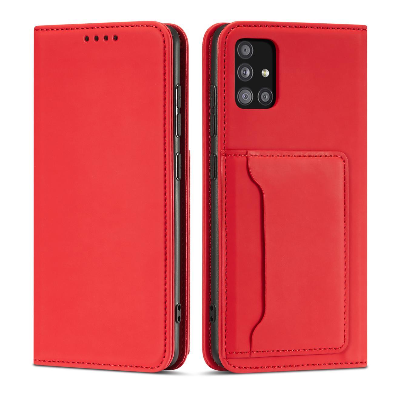 Pokrowiec Magnet Card Case czerwony Samsung A52 5G