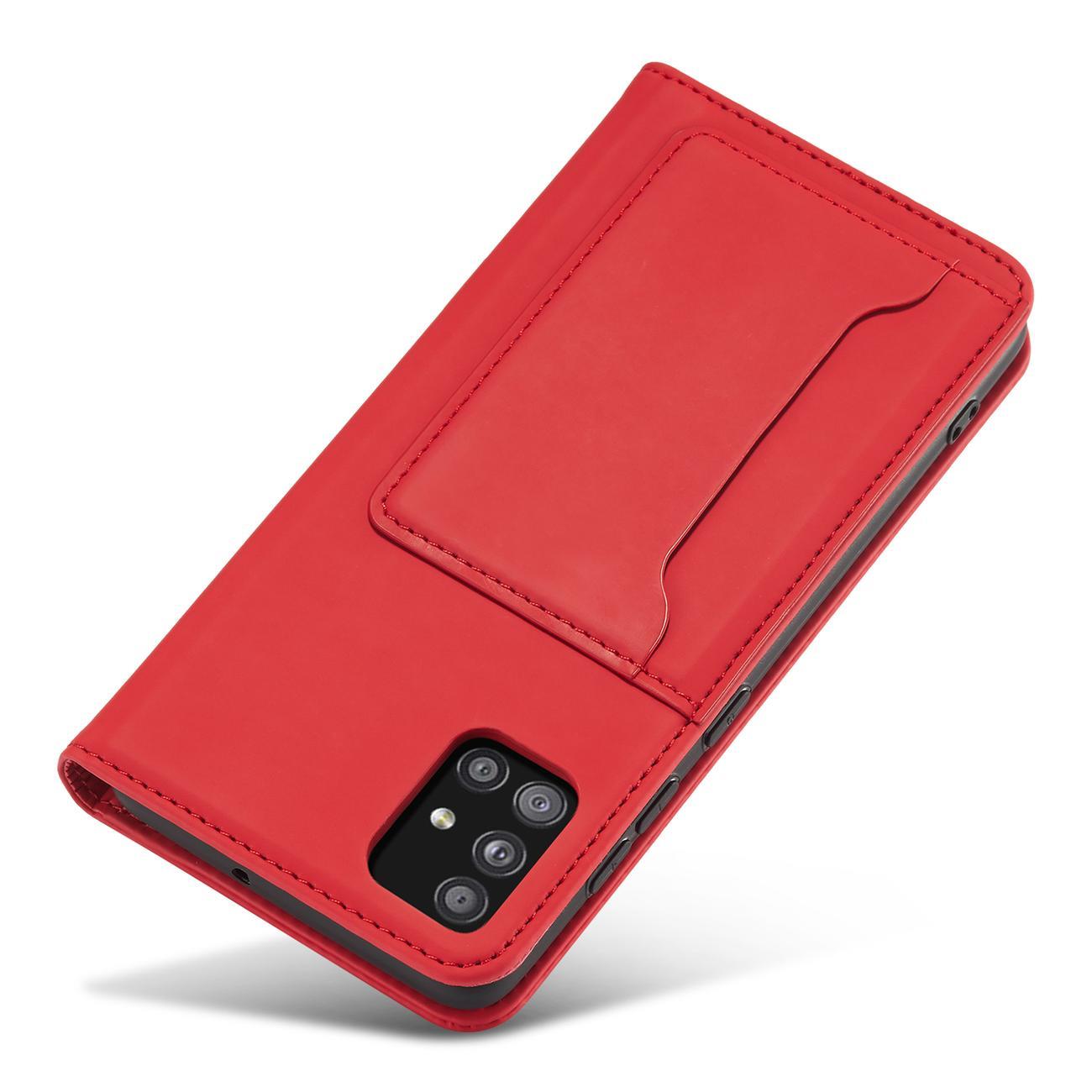 Pokrowiec Magnet Card Case czerwony Samsung A52 5G / 7