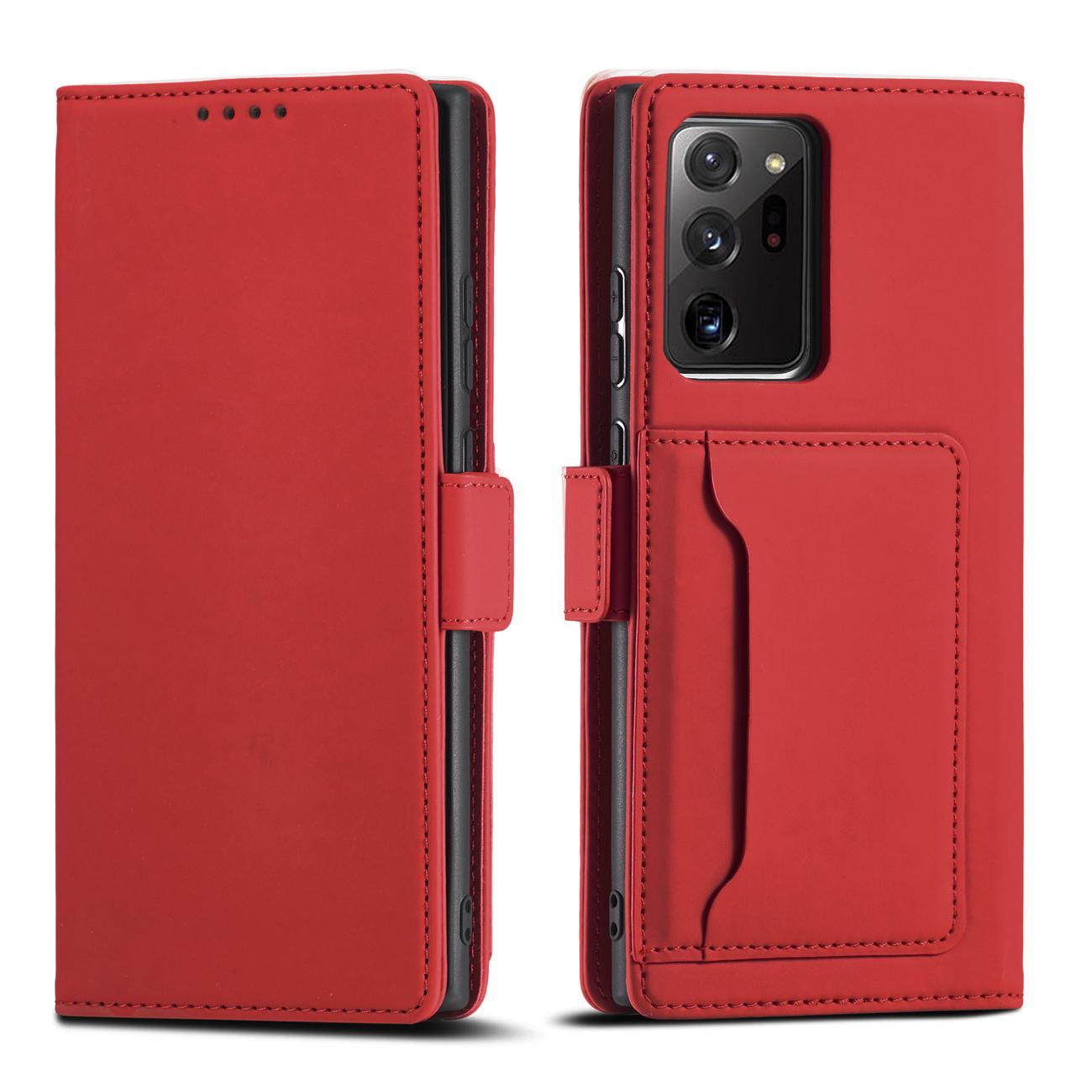 Pokrowiec Magnet Card Case czerwony Samsung Galaxy S22 Ultra