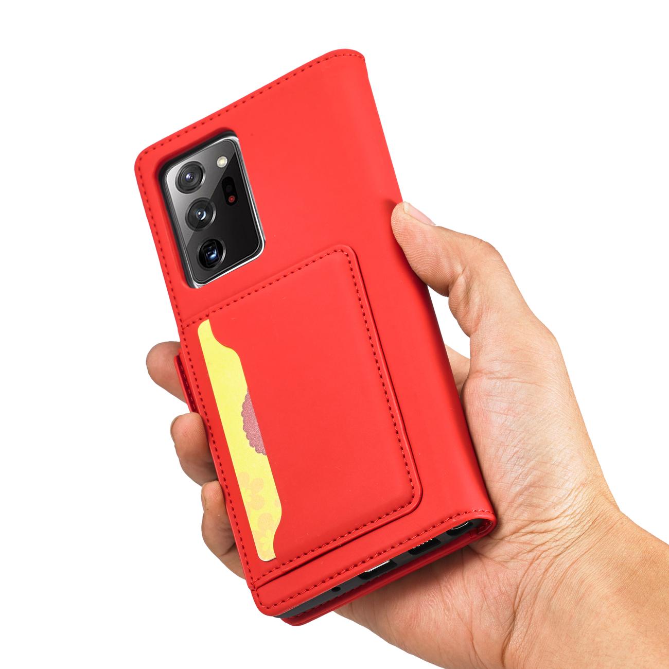 Pokrowiec Magnet Card Case czerwony Samsung Galaxy S22 Ultra / 12