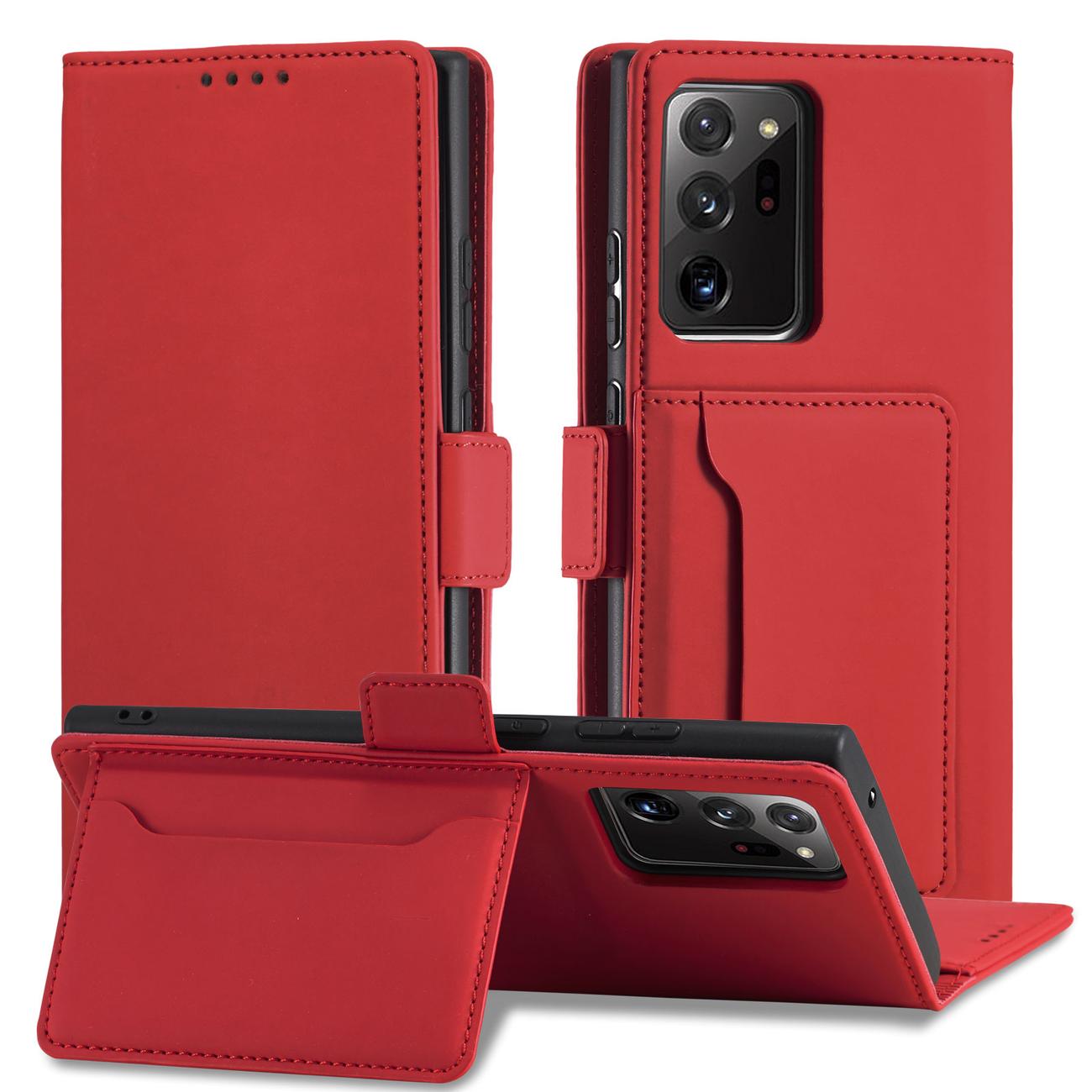 Pokrowiec Magnet Card Case czerwony Samsung Galaxy S22 Ultra / 2