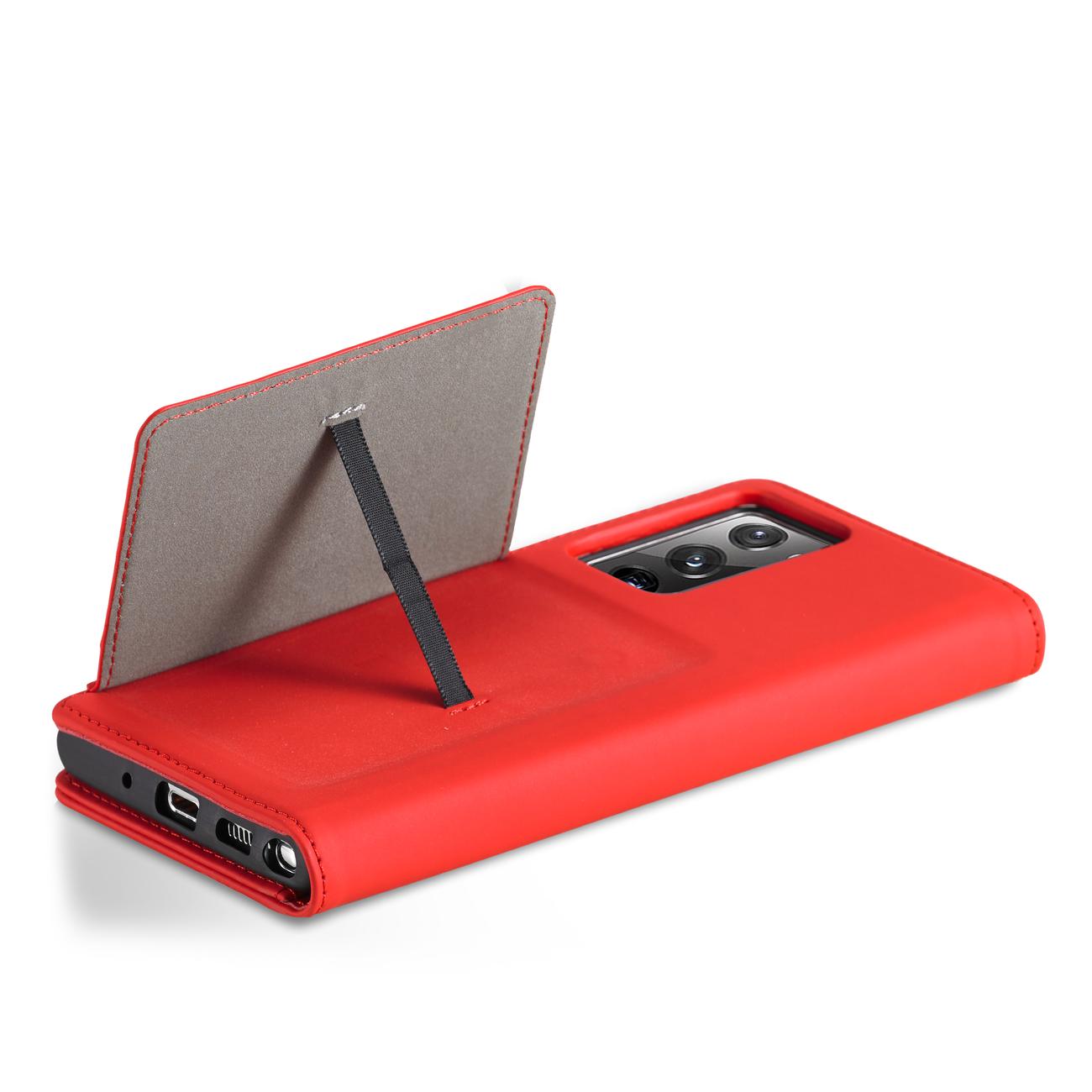 Pokrowiec Magnet Card Case czerwony Samsung Galaxy S22 Ultra / 7